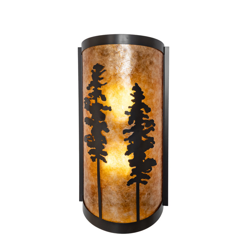Applique murale encastrée, H 18 po x l 9 po x P 4 po, Orange / bronze intemporel, 2