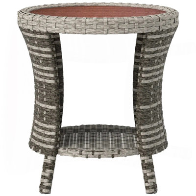 Table d'appoint, table basse d'extérieur en osier