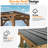 Fusion 6' x 8' Cedar Wood Hardtop Grill Gazebo With Charging Socket, Rotatable Hooks and Paper Towel Holder