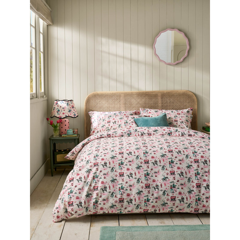 COW GIRL, Double Duvet Cover Set + 2 Standard Pillowcases