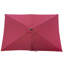 Parasol imperméable d'extérieur 6 x 9 pi avec manivelle et bouton poussoir inclinable sans rabat pour le jardin-2139432610