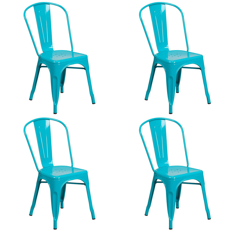 Chaise de patio empilable Hakana, Turquoise