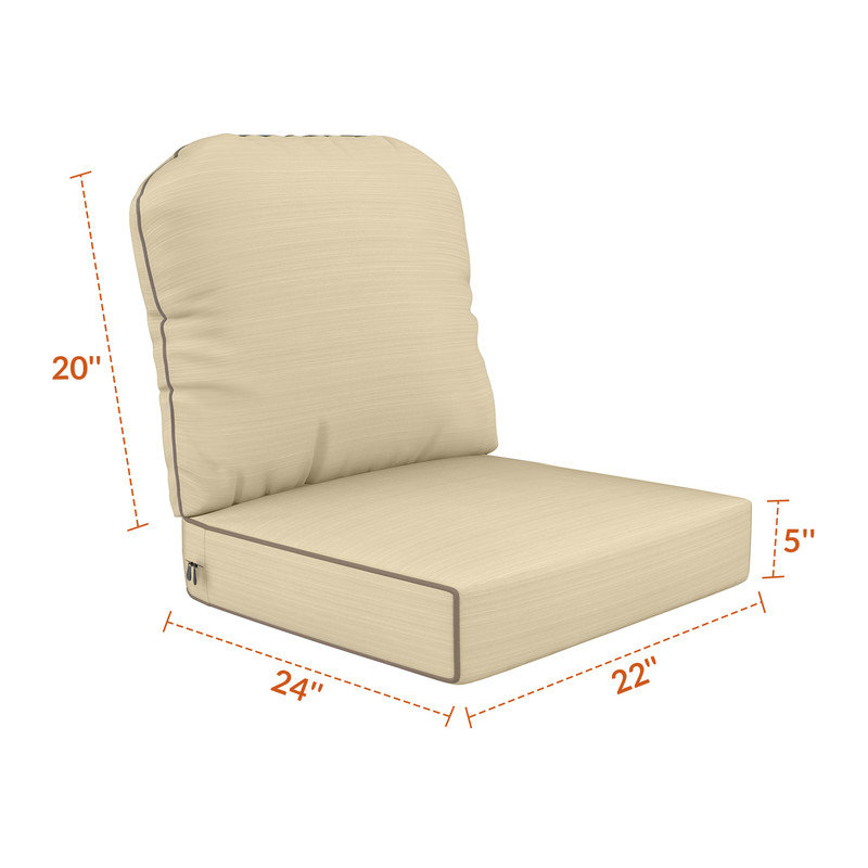 Coussin Sunbrella intérieur / extérieur à assise profonde