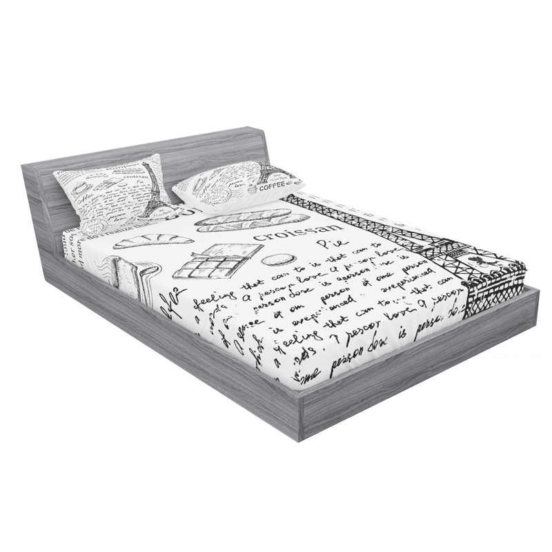 Microfiber Sheet Set, Queen Sheet + Fitted Sheet + 2 Pillowcases