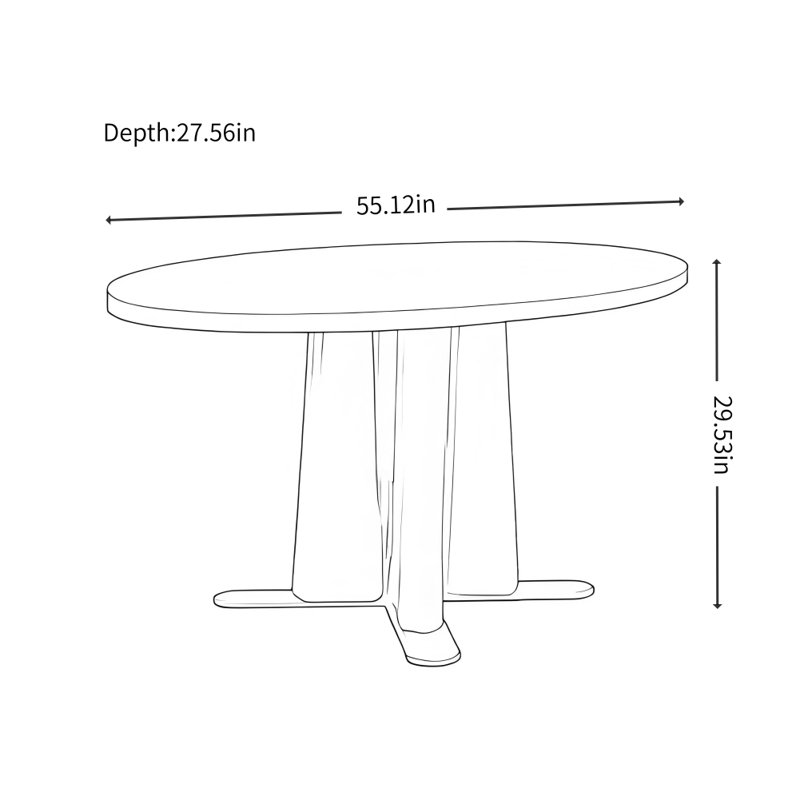 Italian Minimalist Design Dining Table
