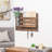 Wall Mail Organizer with Key Hooks and Vase