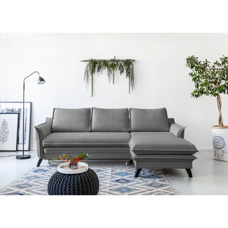 Charming Charlie Corner Sofa Chaise, Right Hand Facing, Grey