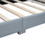 Lit plateforme tapissier grand et simple TG, lit mère et enfant, similicuir, gris