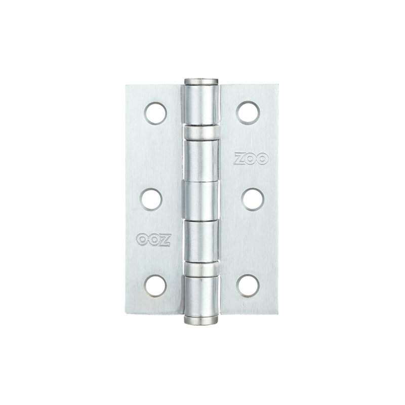 7.6cm H x 5cm W Butt Bearing Pair Door Hinges, Satin Chrome