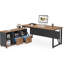 Bureau de direction de 63 pouces avec classeur mobile de 47 pouces (sans la chaise)