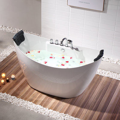67'' x 28.7'' Whirlpool Plastic / Acrylic Bathtub with Faucet