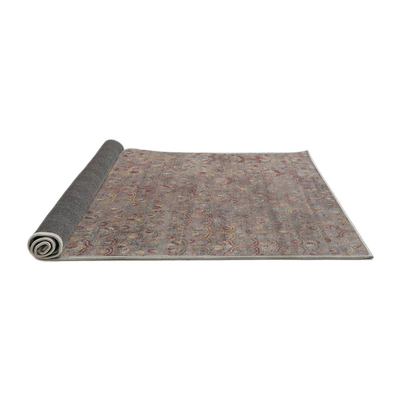 Tapis gris/brun zone contemporaine, Rond 7 pi