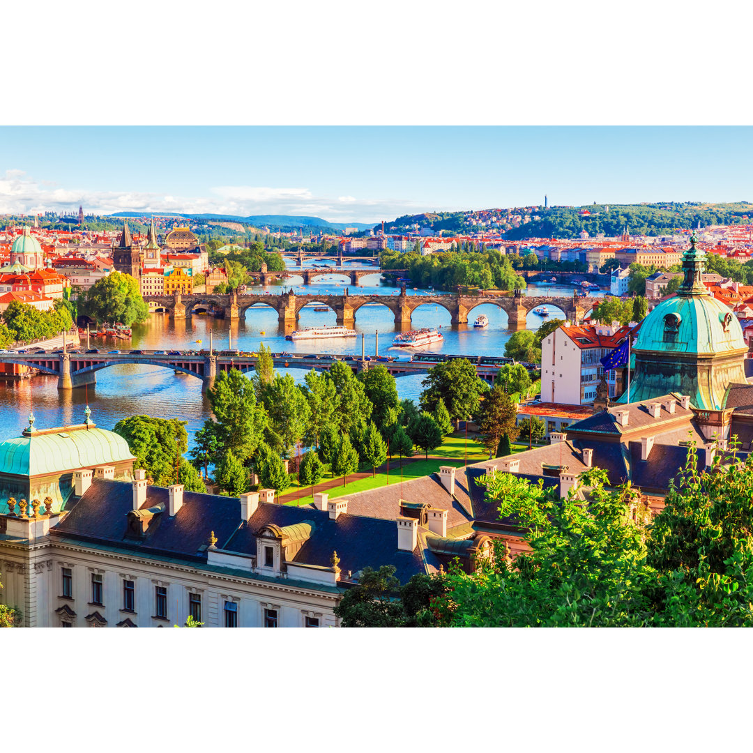 Sonnenuntergang in Prag - Kunstdrucke auf Leinwand