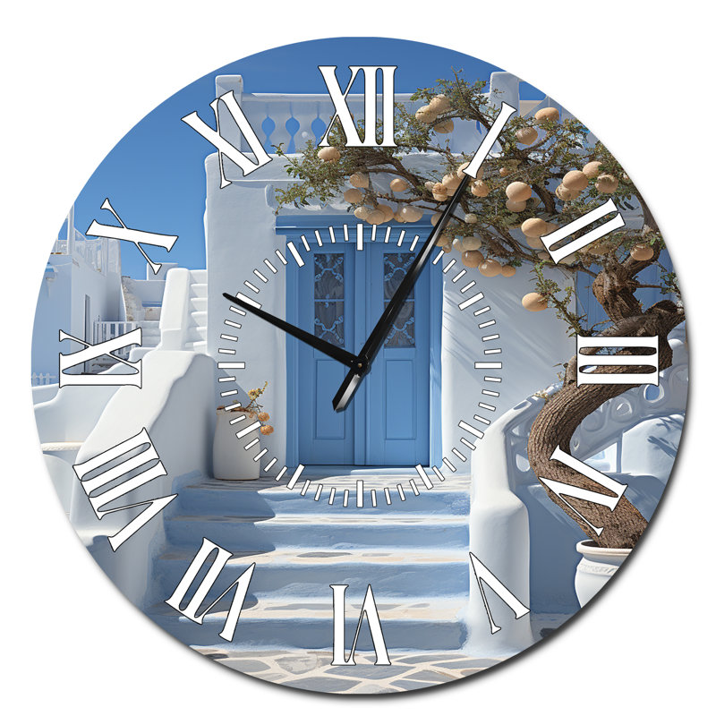 Horloge murale Grèce Grèce Cycladic Harmony I, Surdimensionné