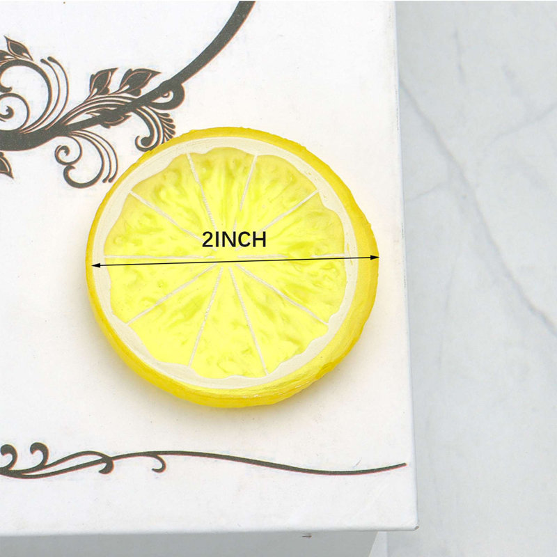 30PCS Fake Lemon Slices Artificial Simulation Lemon Fruit Model Props Home Kitchen Party Decorations