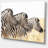 «Zebras in a Row in Grassland», reproduction de photo sur toile tendue-19408928