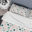 Abstrait vert clair et rose II - Ensemble de housse de couette moderne Mid-Century - Microfibre de polyester-1874873377