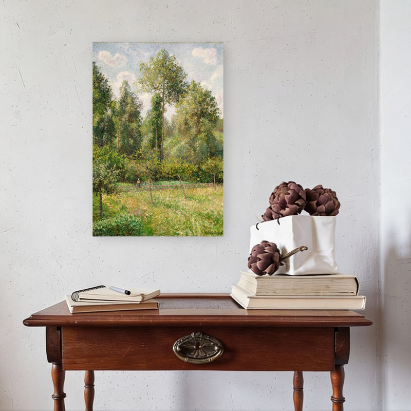 Poplars, Éragny, 1895 Impressionist Abstract Contemporary Landscape Tree Wall Art Print, 60.96cm H x 40.64cm W