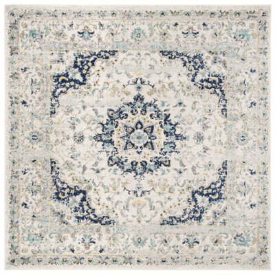 Tapis ivoire / bleu Christa