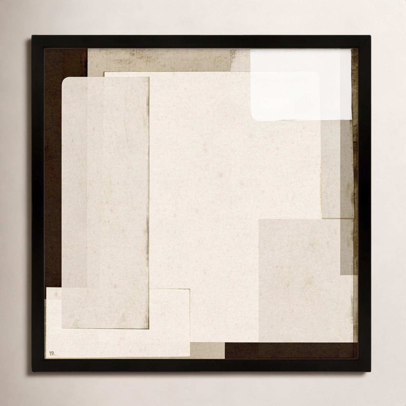 City Scape 7 Print by Marco Marella, 30" H x 30" W, Framed Print Paper without Mat, Black