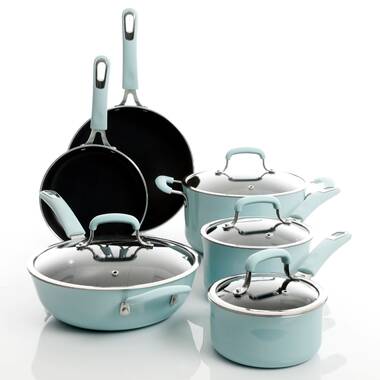 Taste Of Home® 10-piece Non-stick Aluminum Cookware Set, Sea Green : Target