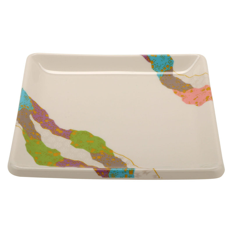 GET 252-18-CO Square Salad Plate, 7", Contemporary (Pack of 12)