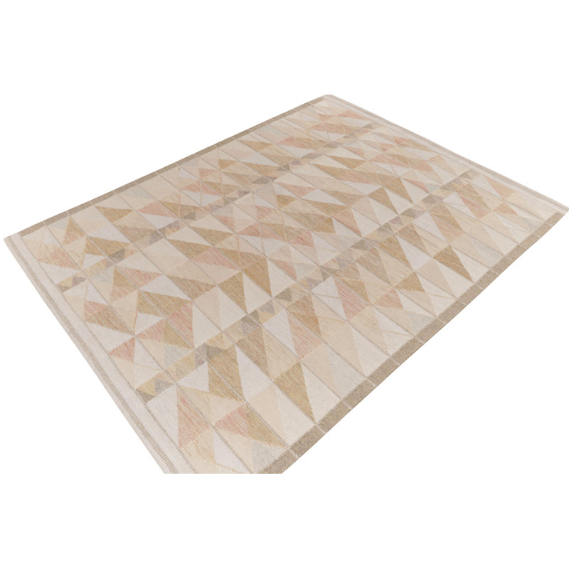 Scandinavian Wool Geometric Area Rug, Rectangle 12' x 15'