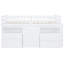 Lit mezzanine simple blanc avec 4 tiroirs, armoire et tablettes-1260093717