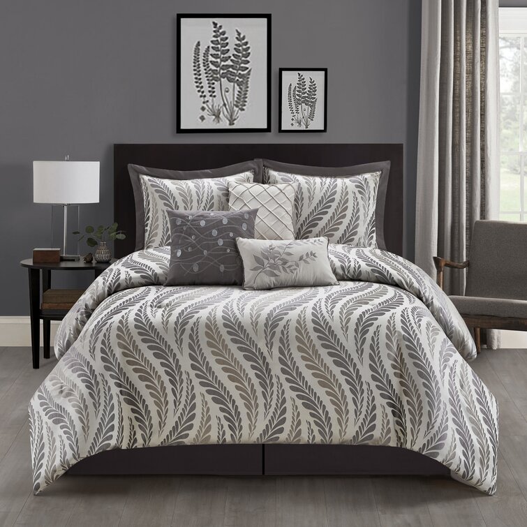 Audel Taupe Microfiber 7 Piece Comforter Set- KING