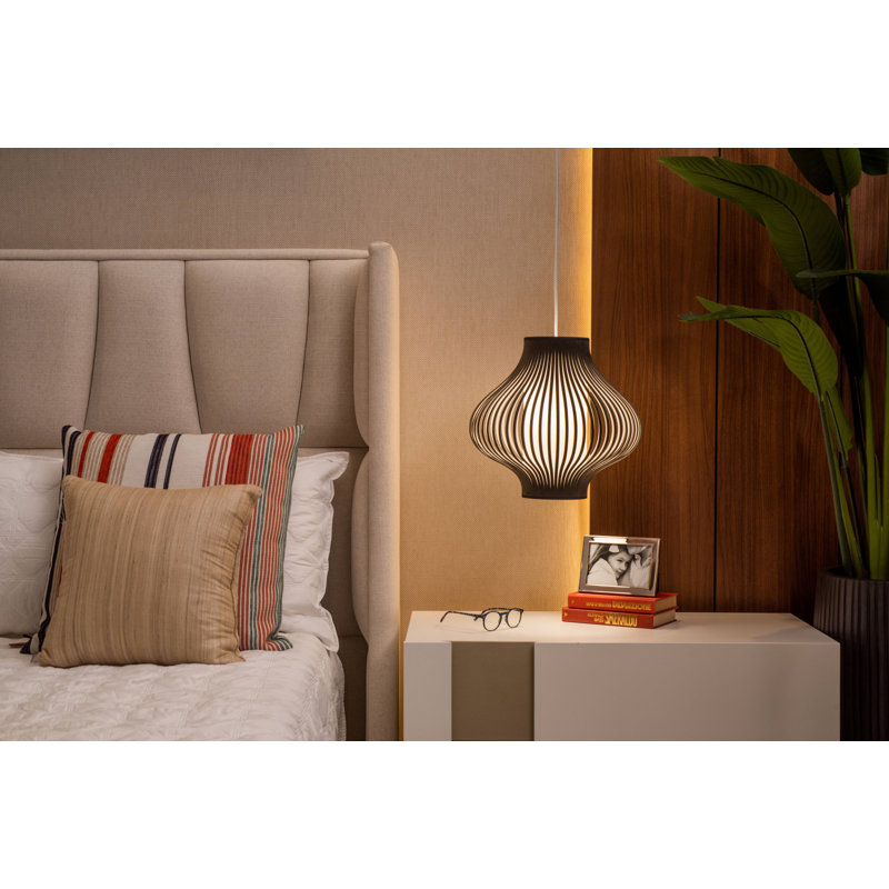 Luminaire suspendu géométrique 1 lumière Blossom, Gris foncé