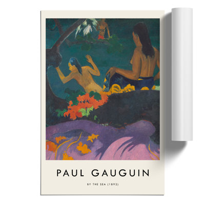 By the Sea Print by Paul Gauguin - Frameless Print