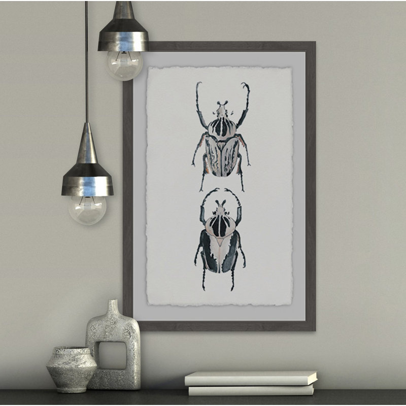 « coléoptère duo », impression encadrée, H 18 po x l 12 po