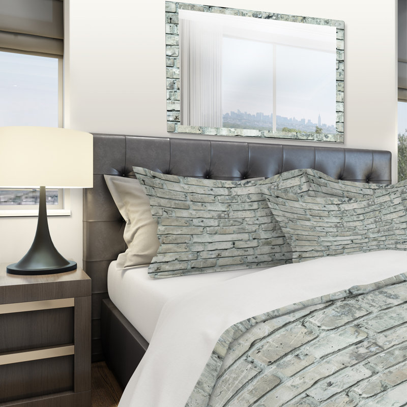 Ensemble de housse de couette designart briques, Housse simple + 1 taie décorative