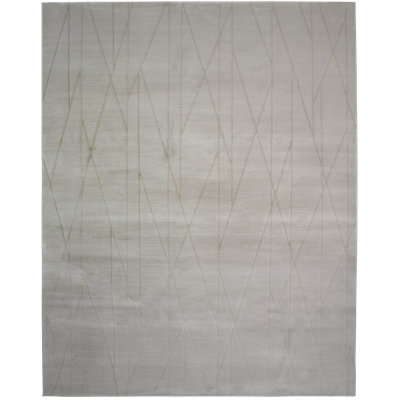 Sarila Geometric Area Rug in White