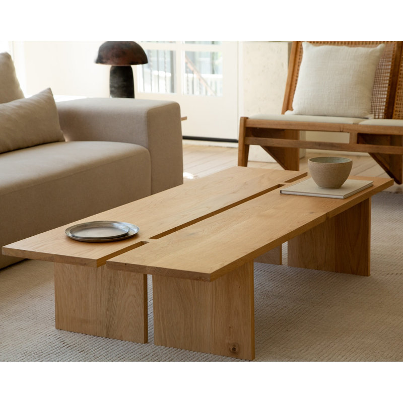 Kyoto Coffee Table, Natural, 13" H x 50" L x 21" W