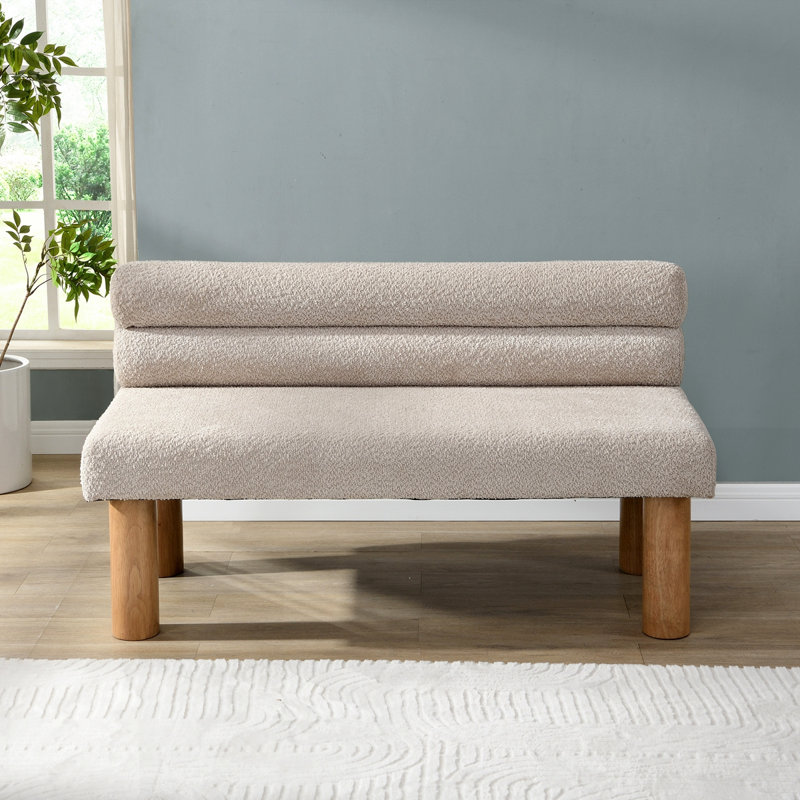 Banc de salle à manger rembourré, Gris clair