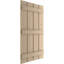 Volets rustiques en faux bois à quatre planches espacées (par paire)-71288268-88966852-88966855