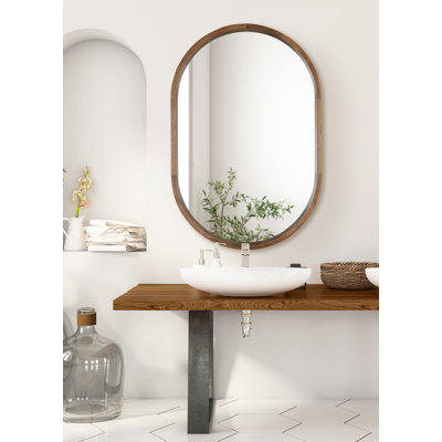 Miroir plat en bois massif Roberts