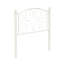 Cadre de lit simple blanc en métal avec tête de lit et - facile à assembler, construction solide, sans sommier, meubles de chambre à coucher modernes