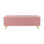Repose-pieds rembourré Derrald, banc de rangement avec pieds en métal-738914696