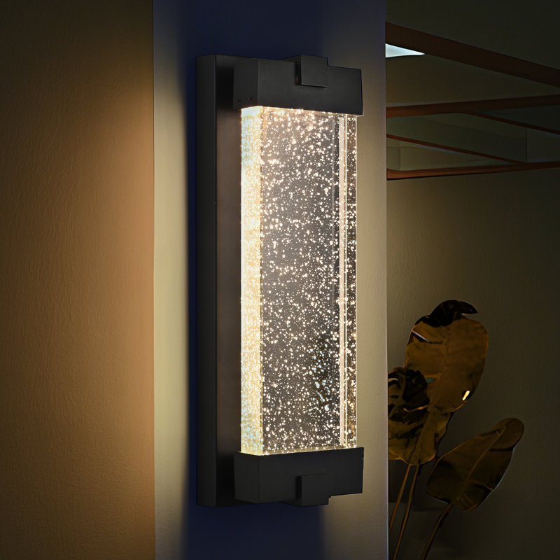 Applique murale d'extérieur en aluminium noir
