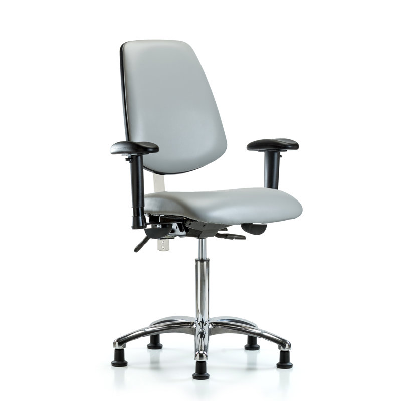 Chaise de tâches ergonomique Octavia, Colombe, Patins, Non inclus