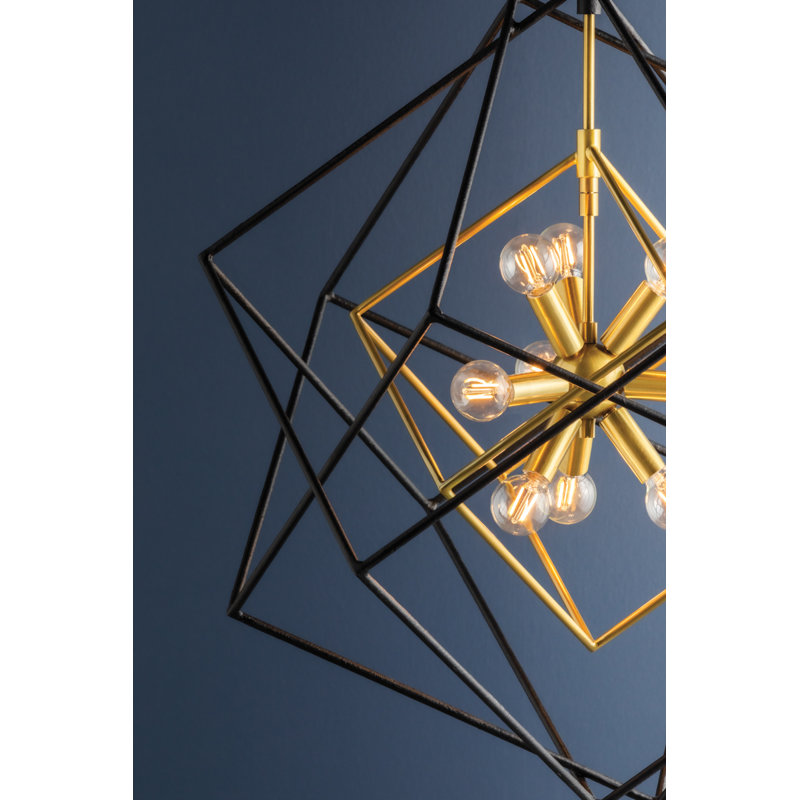 Roundout 9 - Light Pendant, Aged Brass