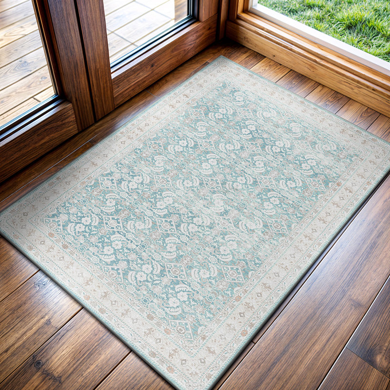 Koressa Chenille Washable Oriental Indoor Rug, Rectangle 2' x 3'