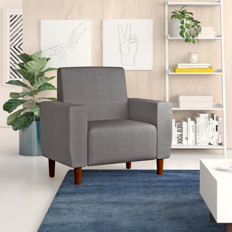 Fauteuil Hysell d'une largeur de 33 cm, gris