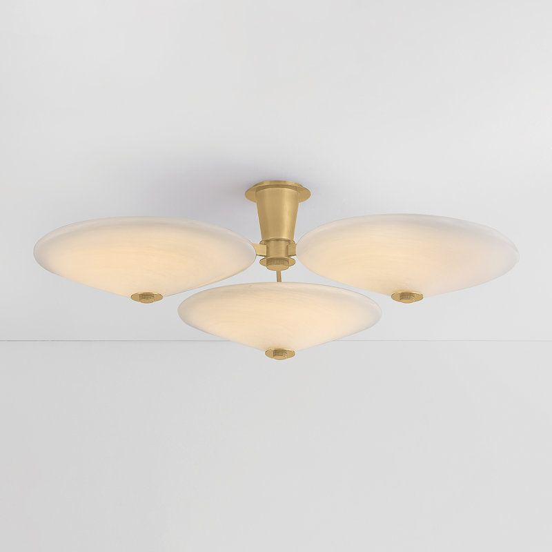 Cologne Flush Mount in Vintage Brass