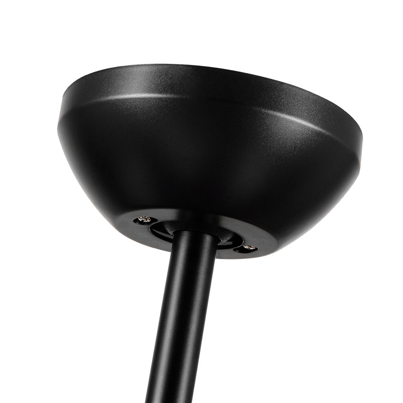 Ventilateur de plafond à DEL 47,96 po avec télécommande et ensemble d'éclairage inclus, Noir mat, Brun