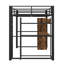 A Full-Sized Metal High-Sleeper Bed, Complete With An Integrated Wardrobe And Drawer