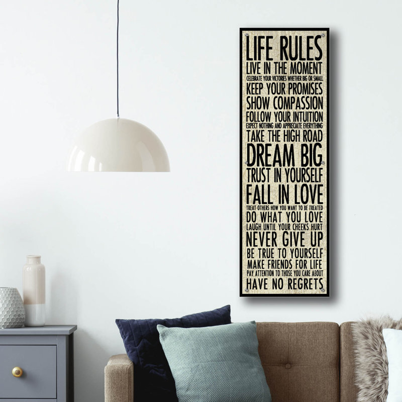  «Life Rules» par Erin Clark, art mural en verre acrylique, 16 po x 48 po, H 48 po x l 16 po