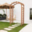 Solid Cedar Garden Arbour Arch with Anchoring Kit, 215cm H x 125cm W-115697704